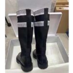 Dior Unisex CD Shoes D-Major Boot Black White Technical Fabric Black Calfskin – Image 7