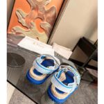 Dior Unisex CD Shoes DiorAct Sandal White Bright Blue Technical Mesh Rubber - Image 5