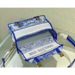 Dior Unisex CD Small Diorcamp Bag Transparent Canvas Fluorescent Blue Toile De Jouy - immagine 7