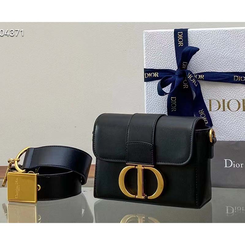 Dior - 30 Montaigne Bag Black Box Calfskin - Women