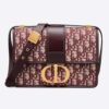 Dior Women CD 30 Montaigne Bag CD Clasp Burgundy Dior Oblique Jacquard