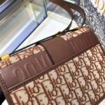 Dior Women CD 30 Montaigne Bag CD Clasp Burgundy Dior Oblique Jacquard - Image 8