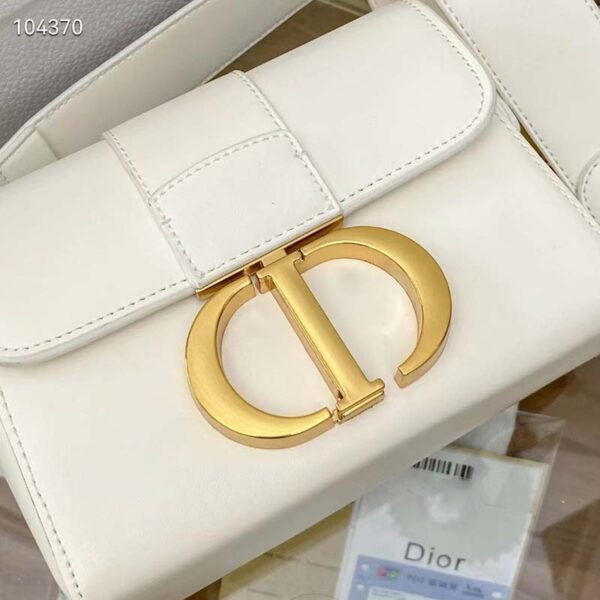 Dior Women CD 30 Montaigne Bag Latte Box Calfskin (7)