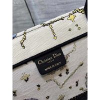 Dior Women CD Large Dior Book Tote Latte Multicolor Dior Pixel Zodiac Embroidery (10)