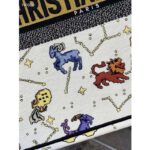 Dior Women CD Large Dior Book Tote Latte Multicolor Dior Pixel Zodiac Embroidery - Image 6