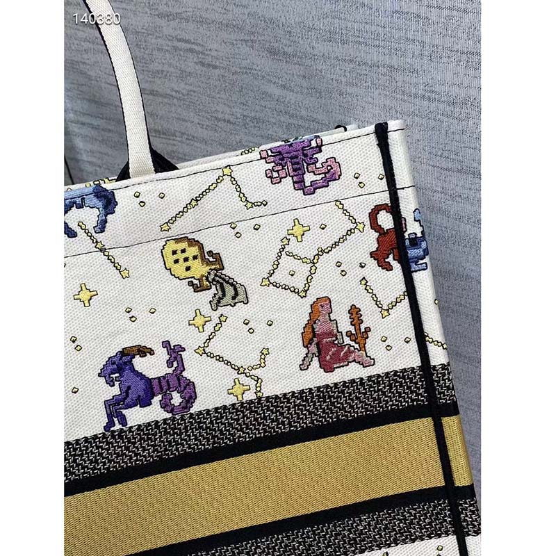 Christian Dior Large Pixel Zodiac Book Tote