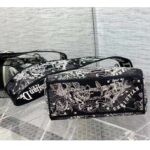 Dior Women CD Medium Lady D-Lite Bag Black Toile De Jouy Zodiac Embroidery - Image 6