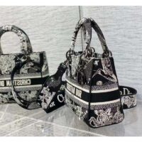 Dior Women CD Medium Lady D-Lite Bag Black Toile De Jouy Zodiac Embroidery (1)