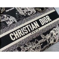 Dior Women CD Medium Lady D-Lite Bag Black Toile De Jouy Zodiac Embroidery (1)