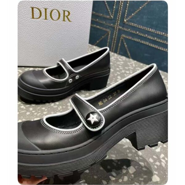Dior Women CD Shoes D-Doll 2.0 Pump Black Supple Calfskin 3.5 cm Heel (10)