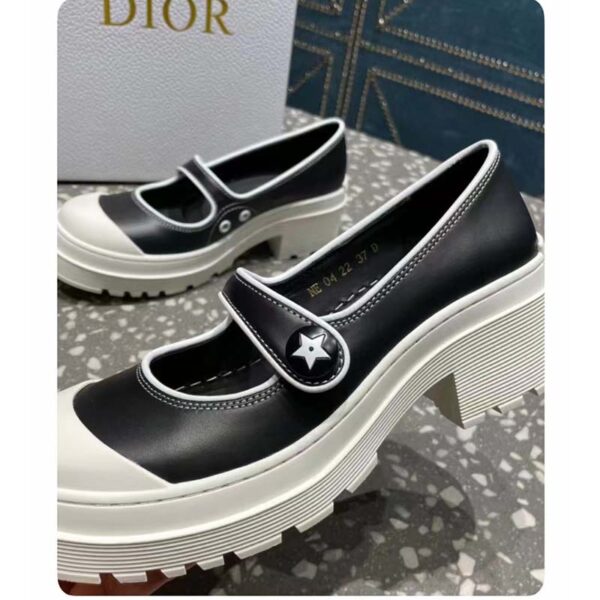 Dior Women CD Shoes D-Doll 2.0 Pump Black White Supple Calfskin 3.5 cm Heel (1)