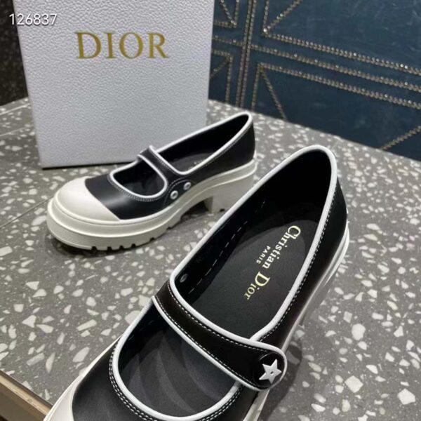 Dior Women CD Shoes D-Doll 2.0 Pump Black White Supple Calfskin 3.5 cm Heel (11)