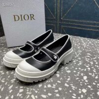 Dior Women CD Shoes D-Doll 2.0 Pump Black White Supple Calfskin 3.5 cm Heel (5)