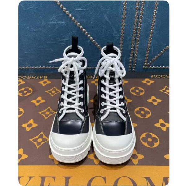 Dior Women CD Shoes D-Rise Ankle Boot Black Technical Fabric Calfskin 11 cm High (5)