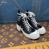 Dior Women CD Shoes D-Rise Ankle Boot Black Technical Fabric Calfskin 11 cm High (1)