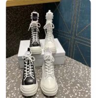 Dior Women CD Shoes D-Rise Boot Black Technical Fabric Calfskin 21.5 cm High (2)