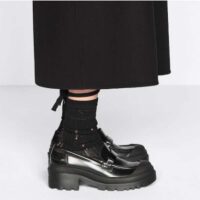 Dior Women CD Shoes Dior Code Loafer Black Brushed Calfskin (8)