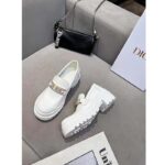 Dior Women CD Shoes Dior Code Loafer White Brushed Calfskin – Image 3