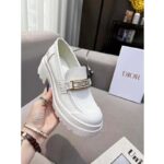 Dior Women CD Shoes Dior Code Loafer White Brushed Calfskin – Image 6