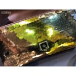 Fendi Women Baguette 1997 Gold Colored Leather Sequinned Bag - Image 6