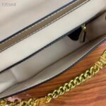 Fendi Women FF Baguette Brooch Fendace Bag Gold Perforated Leather - Image 8