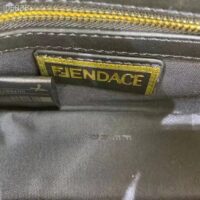 Fendi Women FF Baguette Fendace Quilted Black Silk Bag (8)