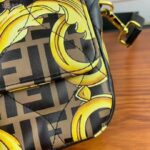 Fendi Women FF Baguette Fendace Quilted Black Silk Bag - Image 8