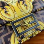 Fendi Women FF Baguette Fendace Quilted Black Silk Bag - Image 6