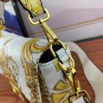 Fendi Women FF Baguette Fendace Quilted White Silk Bag - Image 8