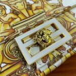 Fendi Women FF Baguette Fendace Quilted White Silk Bag - Image 7