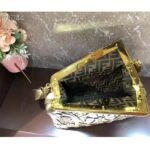 Fendi Women FF Fendi First Medium Fendace Gold-Colored Leather Bag Appliqués - Image 5