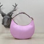 Fendi Women FF Fendigraphy Small Pale Pink Python Leather Bag – Bild 2