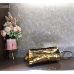 Fendi Women FF First Small Gold Colored Leather Sequinned Bag - Bild 8