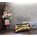 Fendi Women FF First Small Gold Colored Leather Sequinned Bag - Bild 6