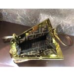 Fendi Women FF First Small Gold Colored Leather Sequinned Bag - Bild 7