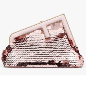 Fendi Women FF First Small Pink Sequinned Bag