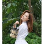 Fendi Women Mon Tresor Beige Black Straw Mini Bag - Image 10