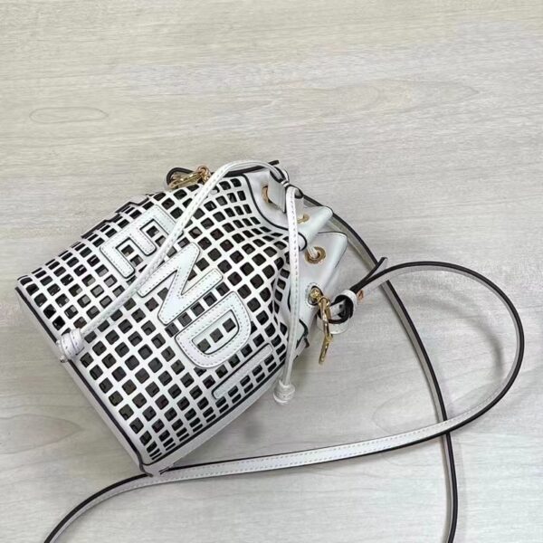 Fendi Women Mon Tresor Two-Toned Perforated Leather Mini Bag (1)