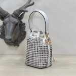 Fendi Women Mon Tresor Two-Toned Perforated Leather Mini Bag - Image 4