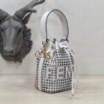 Fendi Women Mon Tresor Two-Toned Perforated Leather Mini Bag - Image 3