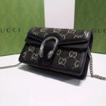 Gucci GG Women Dionysus GG Super Mini Bag Black Ivory GG Denim Jacquard – Bild 4