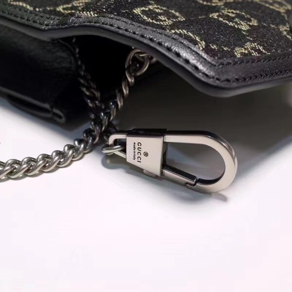 Gucci GG Women Dionysus GG Super Mini Bag Black Ivory GG Denim Jacquard (4)