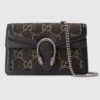 Gucci GG Women Dionysus GG Super Mini Bag Black Ivory GG Denim Jacquard