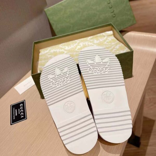 Gucci Unisex Adidas x Gucci GG Platform Sandal Yellow GG Cotton Sponge (2)