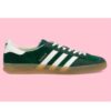 Gucci Unisex Adidas x Gucci Gazelle Sneaker Green Suede Trefoil Embossed