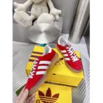 Gucci Unisex Adidas x Gucci Gazelle Sneaker Red Suede Trefoil Embossed – Bild 6
