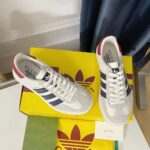 Gucci Unisex Adidas x Gucci Gazelle Sneaker White Suede Trefoil Label – Bild 3