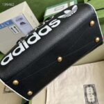 Gucci Unisex Adidas x Gucci Mini Duffle Bag Black Leather Interlocking G – Image 6
