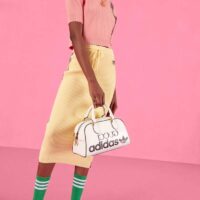 Gucci Unisex Adidas x Gucci Mini Duffle Bag Off-White Leather Interlocking G (5)