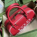 Gucci Unisex Adidas x Gucci Mini Duffle Bag Red Leather Interlocking G - Bild 4